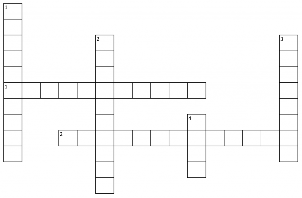 Blank Crossword puzzle