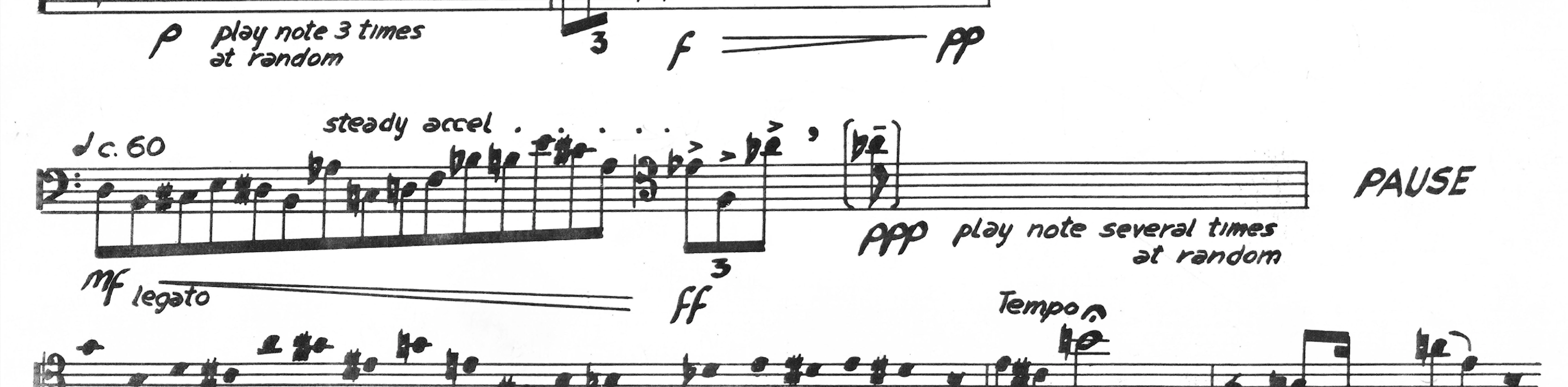 Excerpt from Sonata for Solo Trombone by Barney Childs